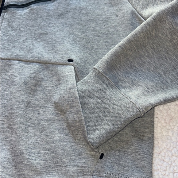 Nike Light Gray Hooded Varsity Jacket - Picture 6 of 8